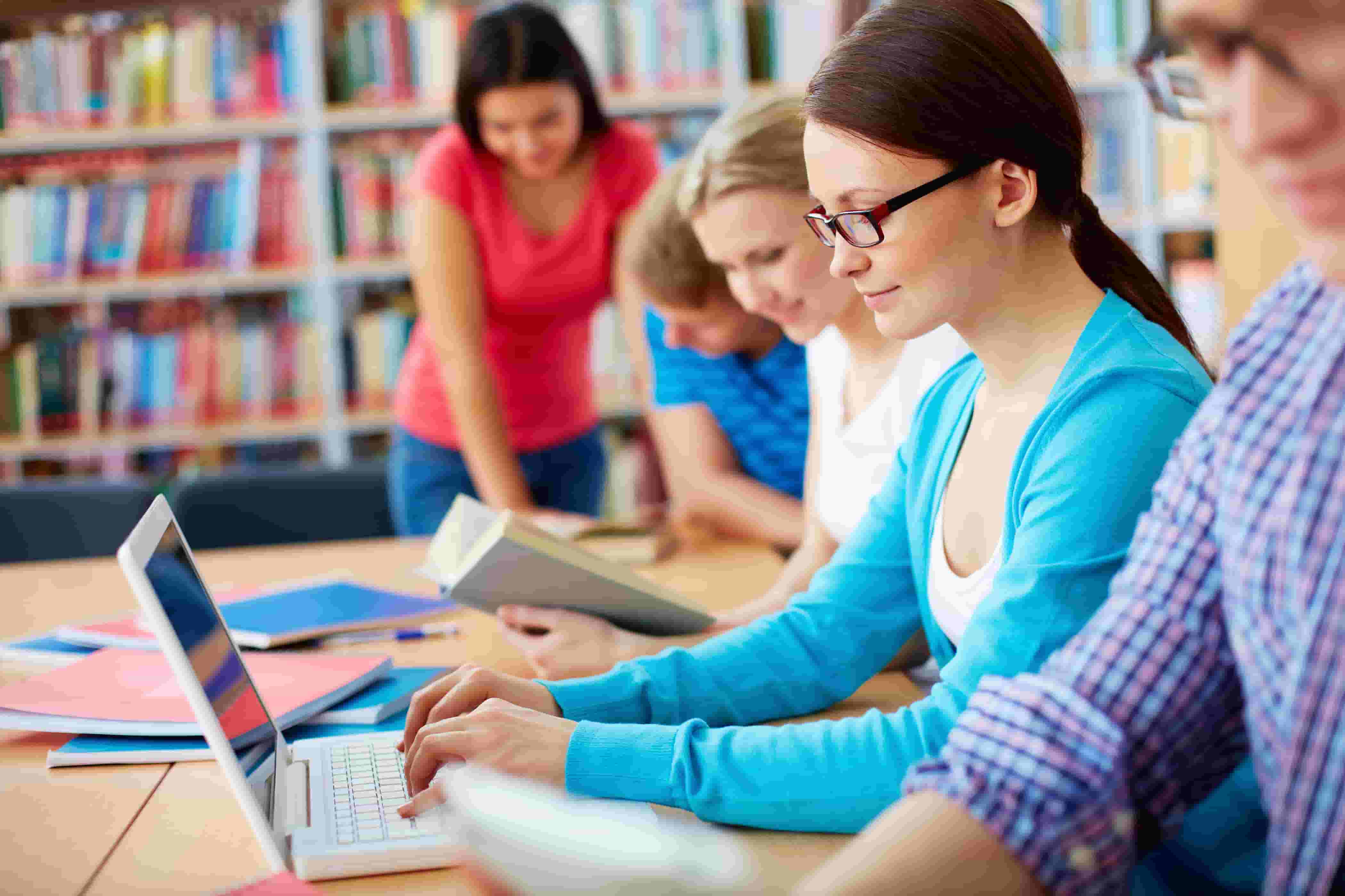 Young people learning